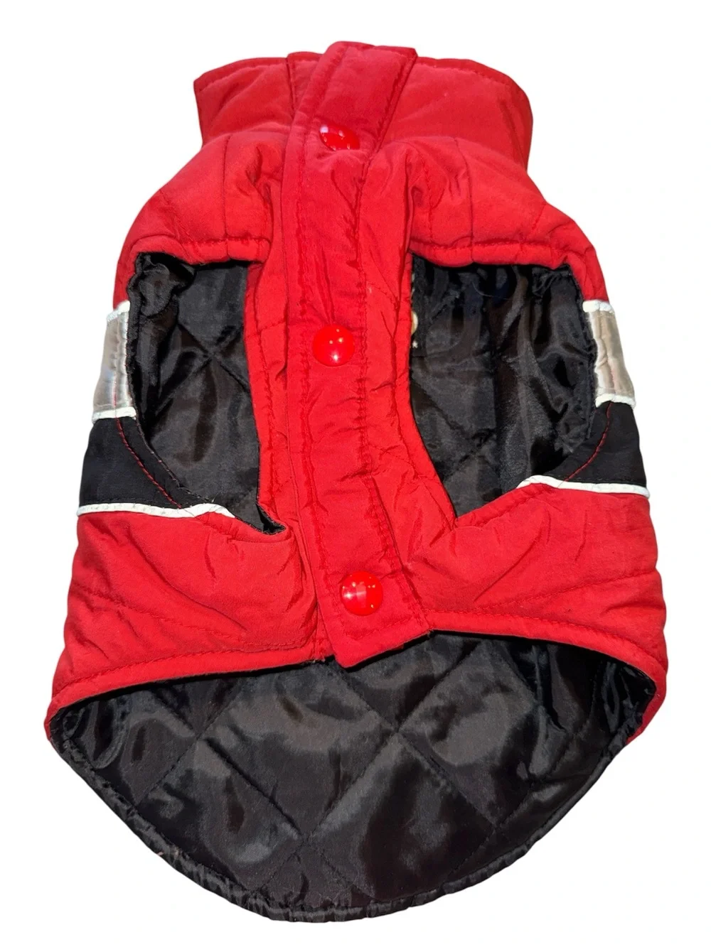 Dog Supply Co Red and Black Dog Winter Vest with Reflective Accents